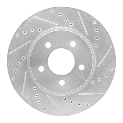 R1 Concepts R1 05-12 Ford Escape Front Right Drilled & Slotted Silver Brake Rotor