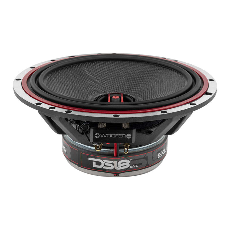 DS18 6.5in 120 Watts RMS 3 ohm 2-Way Coaxial Speakers And Component System w/ Fiberglass Cone