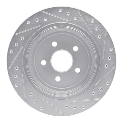 R1 Concepts R1 89-95 Chrysler LeBaron Rear Left Drilled & Slotted Silver Brake Rotor