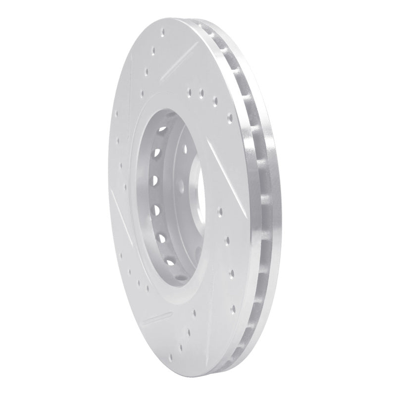 R1 Concepts R1 20-25 Nissan SENTRA Front Right Drilled & Slotted Silver Brake Rotor