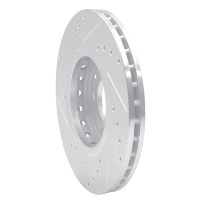 R1 Concepts R1 20-25 Nissan SENTRA Front Right Drilled & Slotted Silver Brake Rotor