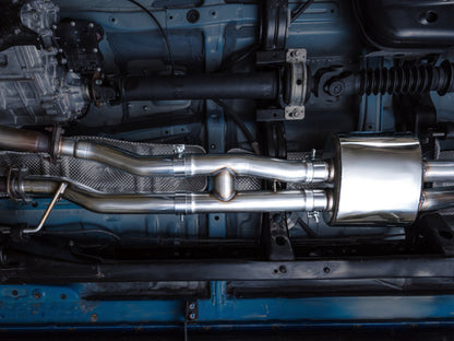 AWE Tuning 16-22 Toyota Tacoma 0FG Cat-Back Exhaust w/ BashGuard - Dual Diamond Black Tips