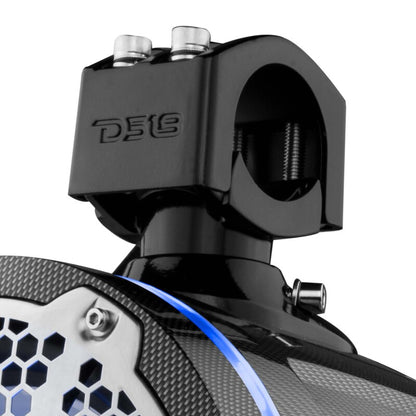 DS18 Marine And Powersports Tower 8in 125 Watts RMS RGB LED Lights Black Carbon Fiber