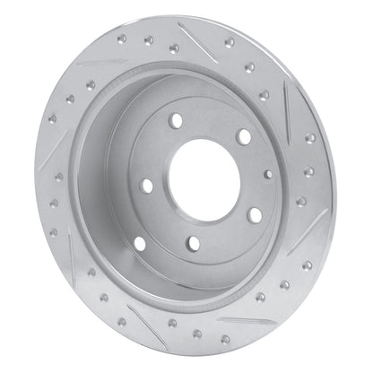 R1 Concepts R1 95-02 Mazda Millenia Rear Left Drilled & Slotted Silver Brake Rotor