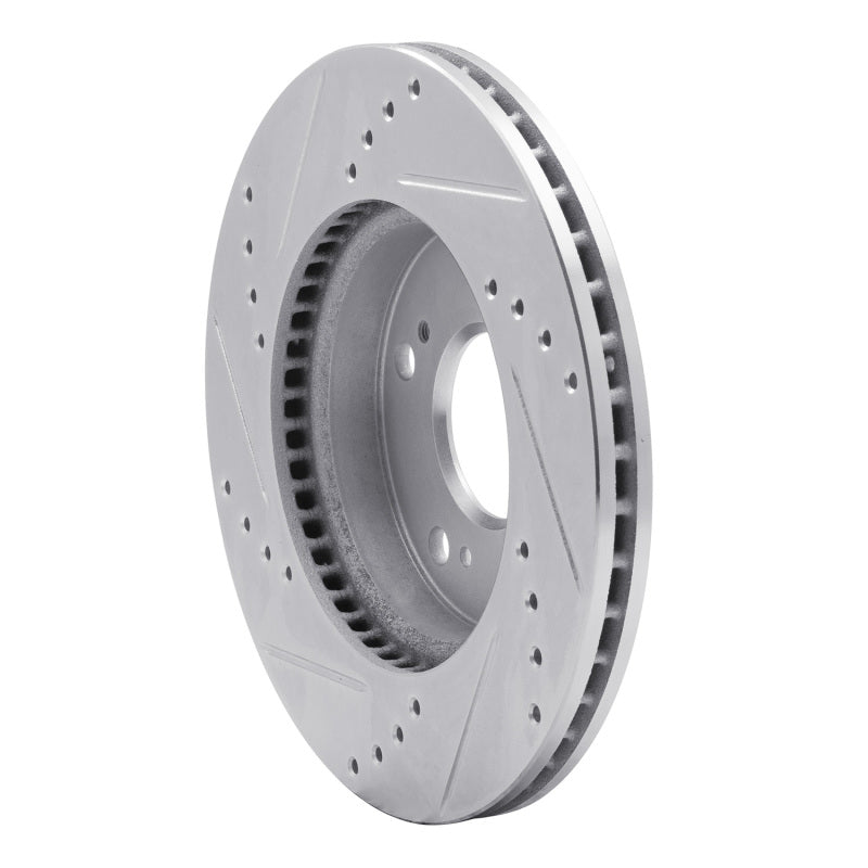 R1 Concepts R1 12-15 Acura ILX Front Right Drilled & Slotted Silver Brake Rotor