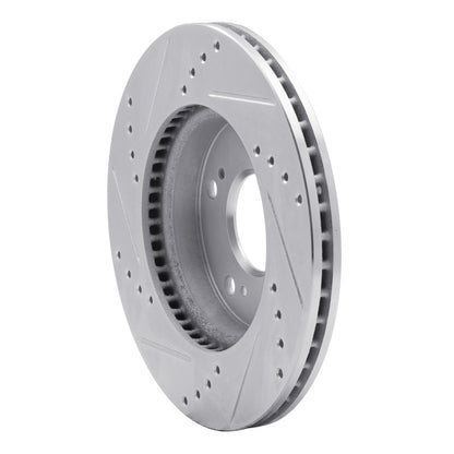R1 Concepts R1 12-15 Acura ILX Front Right Drilled & Slotted Silver Brake Rotor