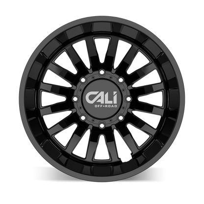 Cali Off-Road 9110D Summit Dually 22x8.25 / 8x200 BP / -232mm Offset / 142mm Hub Gloss Black Wheel