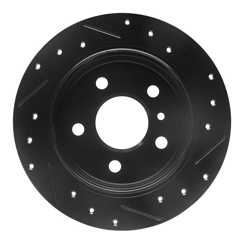 R1 Concepts R1 06-11 Mercedes-Benz B200 Rear Left Drilled & Slotted Black Brake Rotor