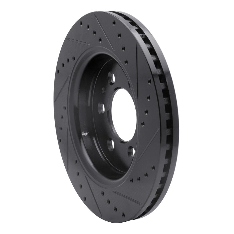 R1 Concepts R1 07-21 Ford Expedition Front Left Drilled & Slotted Black Brake Rotor