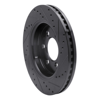 R1 Concepts R1 07-21 Ford Expedition Front Left Drilled & Slotted Black Brake Rotor