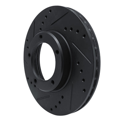 R1 Concepts R1 84-95 Toyota Pickup Front Left Drilled & Slotted Black Brake Rotor