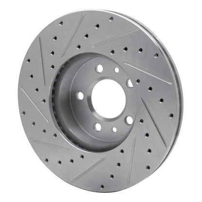 R1 Concepts R1 98-02 Ford Crown Victoria Front Right Drilled & Slotted Silver Brake Rotor