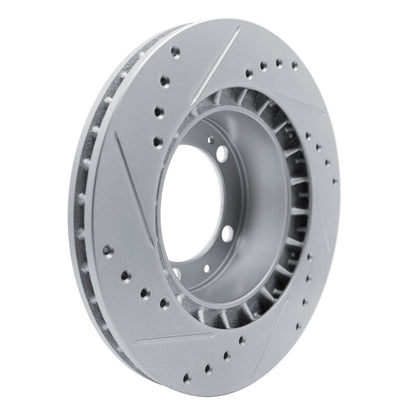 R1 Concepts R1 87-95 Porsche 944 Turbo Front Right Drilled & Slotted Silver Brake Rotor