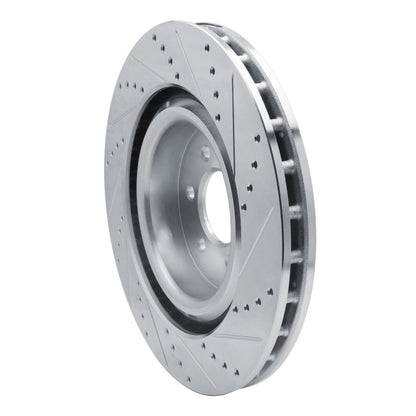R1 Concepts R1 03-17 Dodge Viper Front Left Drilled & Slotted Silver Brake Rotor