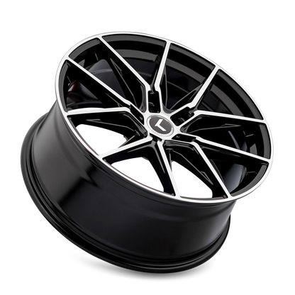 Kraze Wheels Kraze KR196 Evolve 19x8.5 / 5x120 BP / 30mm Offset / 72.56mm Hub Gloss Black Machined Wheel