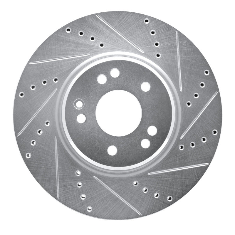 R1 Concepts R1 94-02 Mercedes-Benz SL600 Left Front Drilled & Slotted Silver Brake Rotor