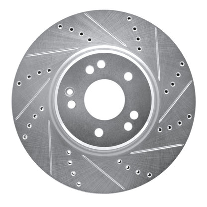R1 Concepts R1 94-02 Mercedes-Benz SL600 Left Front Drilled & Slotted Silver Brake Rotor