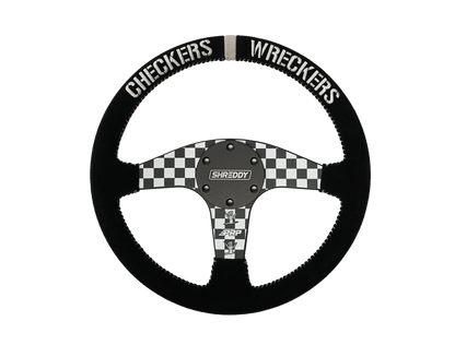 PRP Seats PRP X Shreddy Checkered Steering Wheel - Flat