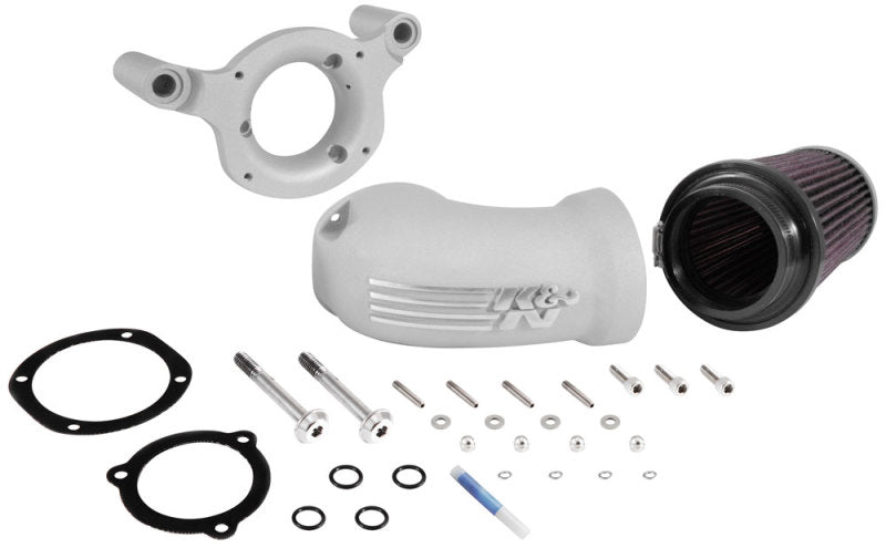 K&N Engineering K&N 01-17 Harley-Davidson Softail / Dyna FI Performance Air Intake System Silver