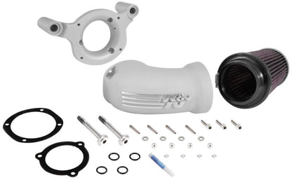 K&N Engineering K&N 01-17 Harley-Davidson Softail / Dyna FI Performance Air Intake System Silver