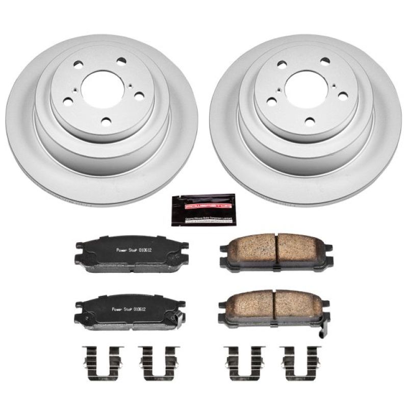 PowerStop Power Stop 93-96 Subaru Impreza Rear Z17 Evolution Geomet Coated Brake Kit