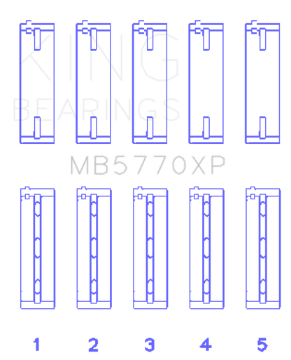 King Engine Bearings Nissan VK45DD/E/ VK50VE/ Vk56DE/VD (Size 0.26) Main Bearing Set