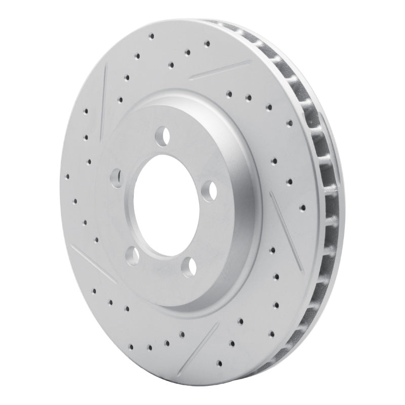 R1 Concepts R1 65-66 Ford Galaxie Front Left Drilled & Slotted Geo-Carbon Rotor