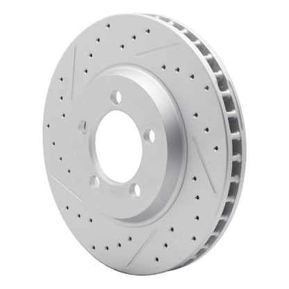R1 Concepts R1 65-66 Ford Galaxie Front Left Drilled & Slotted Geo-Carbon Rotor