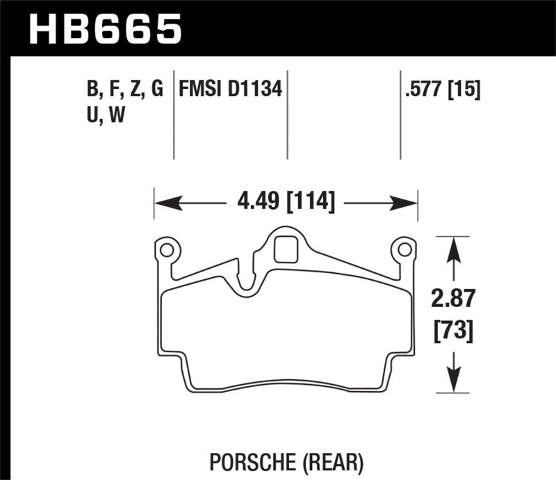 Hawk Performance Hawk 2012-2015 Porsche Boxster DTC-60 Race Rear Brake Pads
