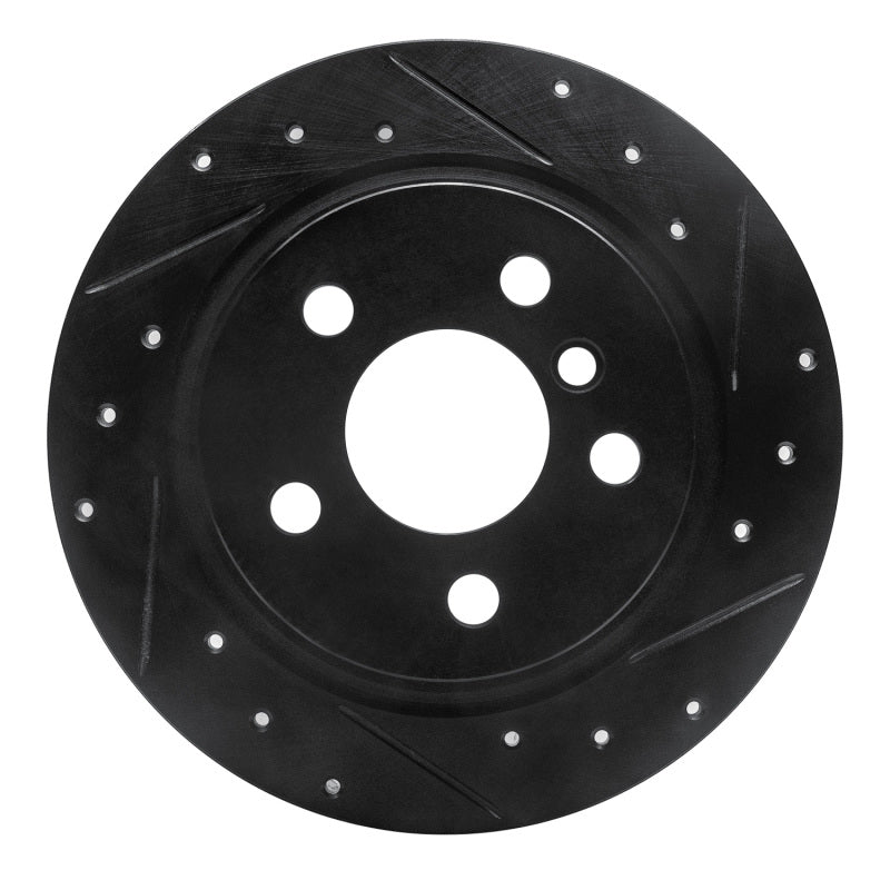 R1 Concepts R1 14-25 BMW 220i (Mexico) Rear Right Drilled & Slotted Black Brake Rotor