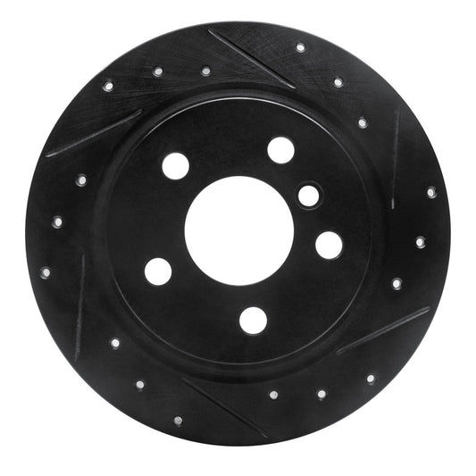 R1 Concepts R1 14-25 BMW 220i (Mexico) Rear Right Drilled & Slotted Black Brake Rotor
