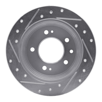 R1 Concepts R1 09-16 Hyundai TUCSON Rear Right Drilled & Slotted Silver Brake Rotor