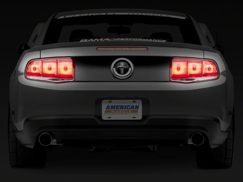 Raxiom 10-12 Ford Mustang Aero Tail Lights- Black Housing (Smoked Lens)