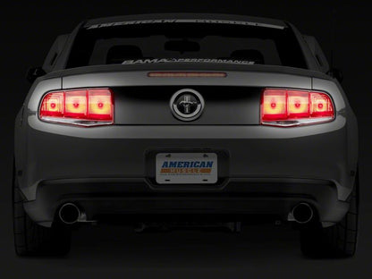 Raxiom 10-12 Ford Mustang Aero Tail Lights- Black Housing (Smoked Lens)