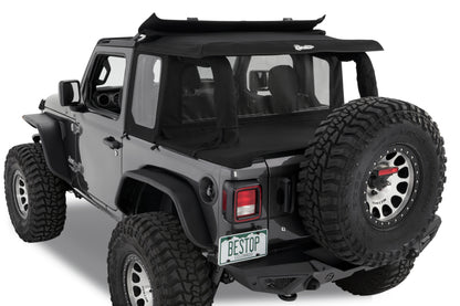 Bestop 18-26 Jeep Wrangler JL 2-Door Halftop Conversion Kit (Black Diamond)