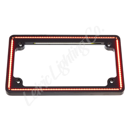 Letric Lighting 14+ Indian Twin Perfect Plate License Plate Frame Matte Black