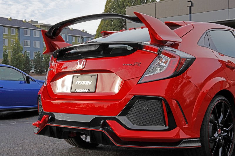 Perrin Performance PERRIN 17-21 Honda Civic Si/Type R/Touring/Hatchback Tow Hook Kit Rear - Red