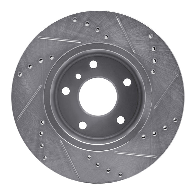 R1 Concepts R1 99-04 Land Rover Discovery Front Left Drilled & Slotted Silver Brake Rotor
