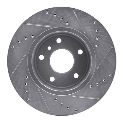 R1 Concepts R1 99-04 Land Rover Discovery Front Left Drilled & Slotted Silver Brake Rotor