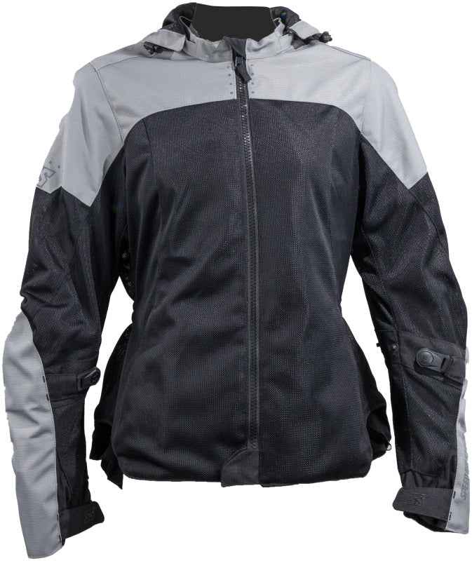 Speed and Strength Starstruck Mesh Jacket Grey/Black Womens - 2XL
