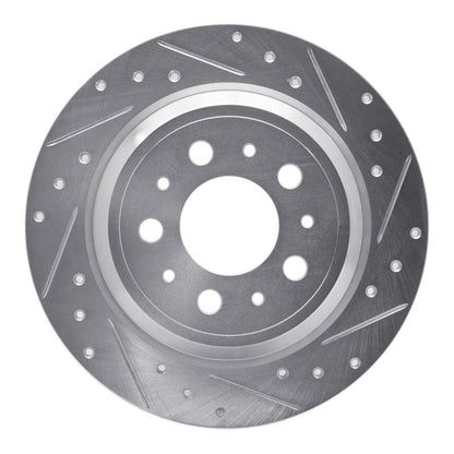 R1 Concepts R1 99-00 Volvo V70 Rear Right Drilled & Slotted Silver Brake Rotor