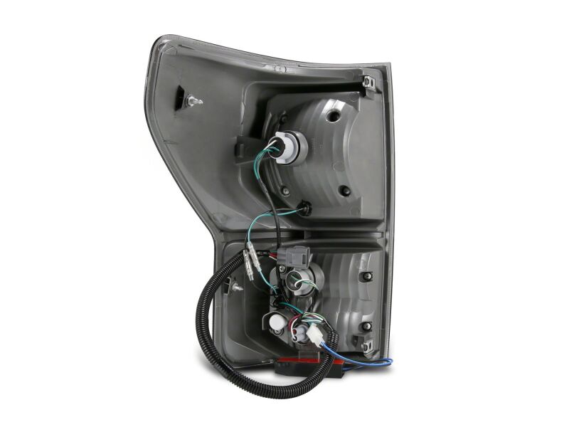 Raxiom 07-13 Toyota Tundra Axial Series LED Tail Lights- Black Housing- Smoked Lens