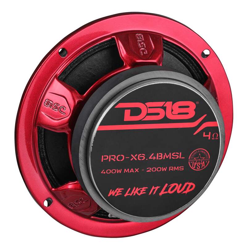 DS18 6.5in 200 Watts RMS 4 ohm Mid-Range Bullet Loudspeaker Shallow