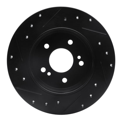 R1 Concepts R1 87-15 Chrysler Crossfire Rear Right Drilled & Slotted Black Brake Rotor