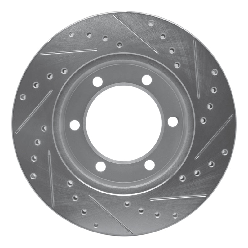R1 Concepts R1 95-04 Toyota 4Runner Front Left Drilled & Slotted Silver Brake Rotor