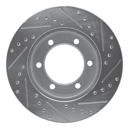 R1 Concepts R1 95-04 Toyota 4Runner Front Left Drilled & Slotted Silver Brake Rotor