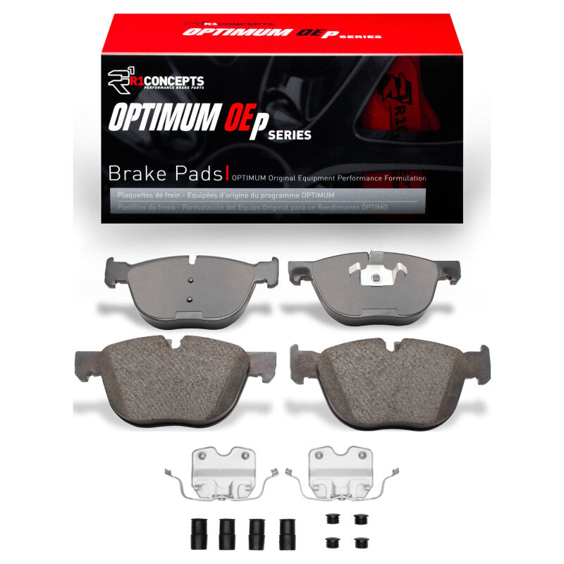 R1 Concepts R1 14-19 BMW X5 Front Optimum OE Pads & Hardware Kit
