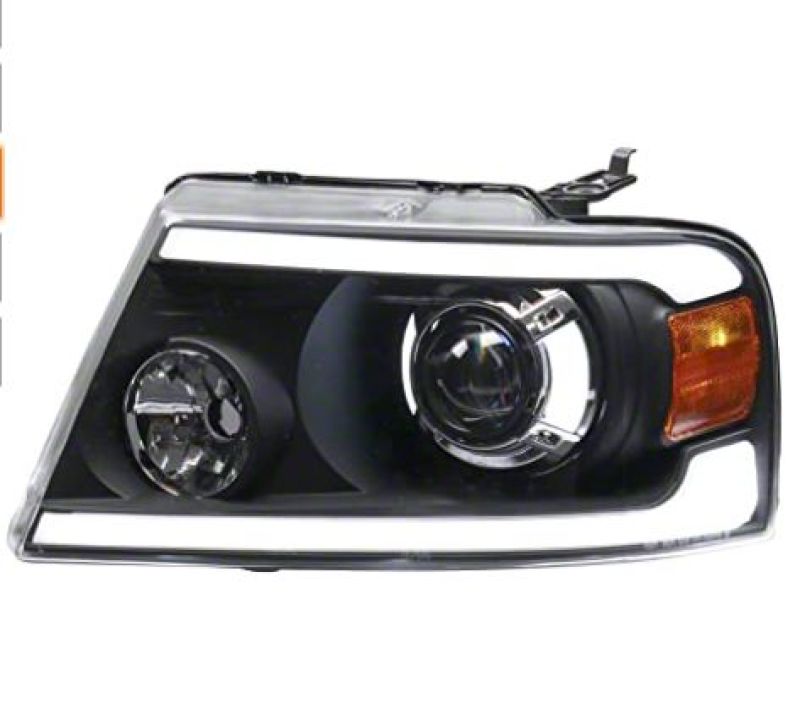 Raxiom 04-08 Ford F-150 Axial Series LED Projector Headlights- Black Housing (Clear Lens)
