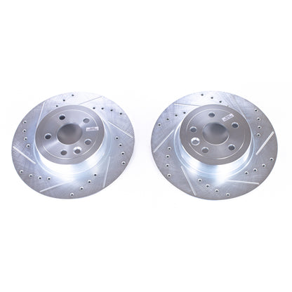 PowerStop Power Stop 16-18 Land Rover Range Rover Evoque Rear Evolution Drilled & Slotted Rotors - Pair