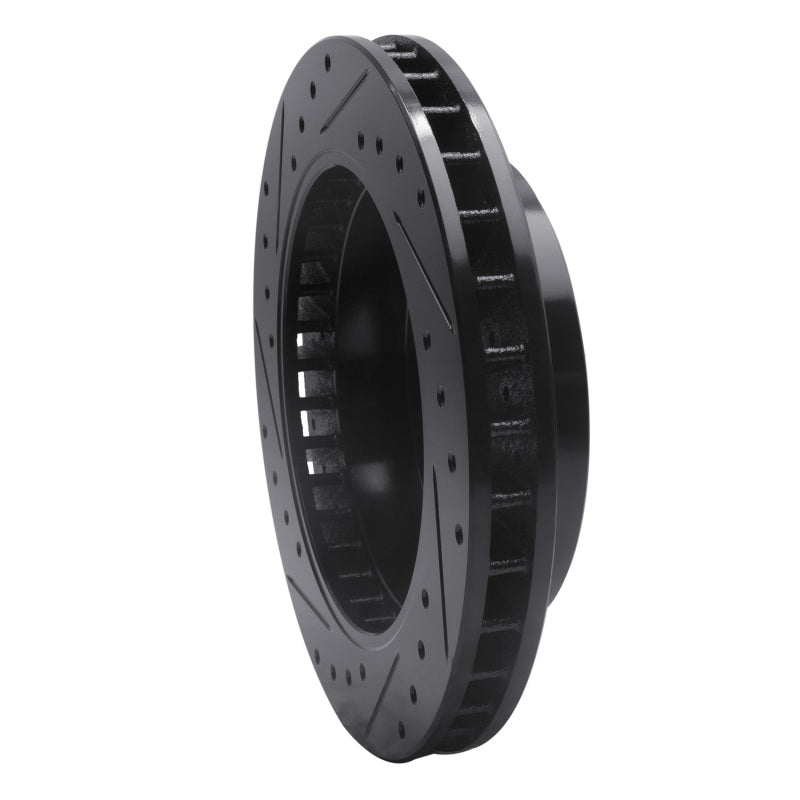 R1 Concepts R1 1988-2000 Cadillac Escalade Front Right Drilled & Slotted Black Brake Rotor